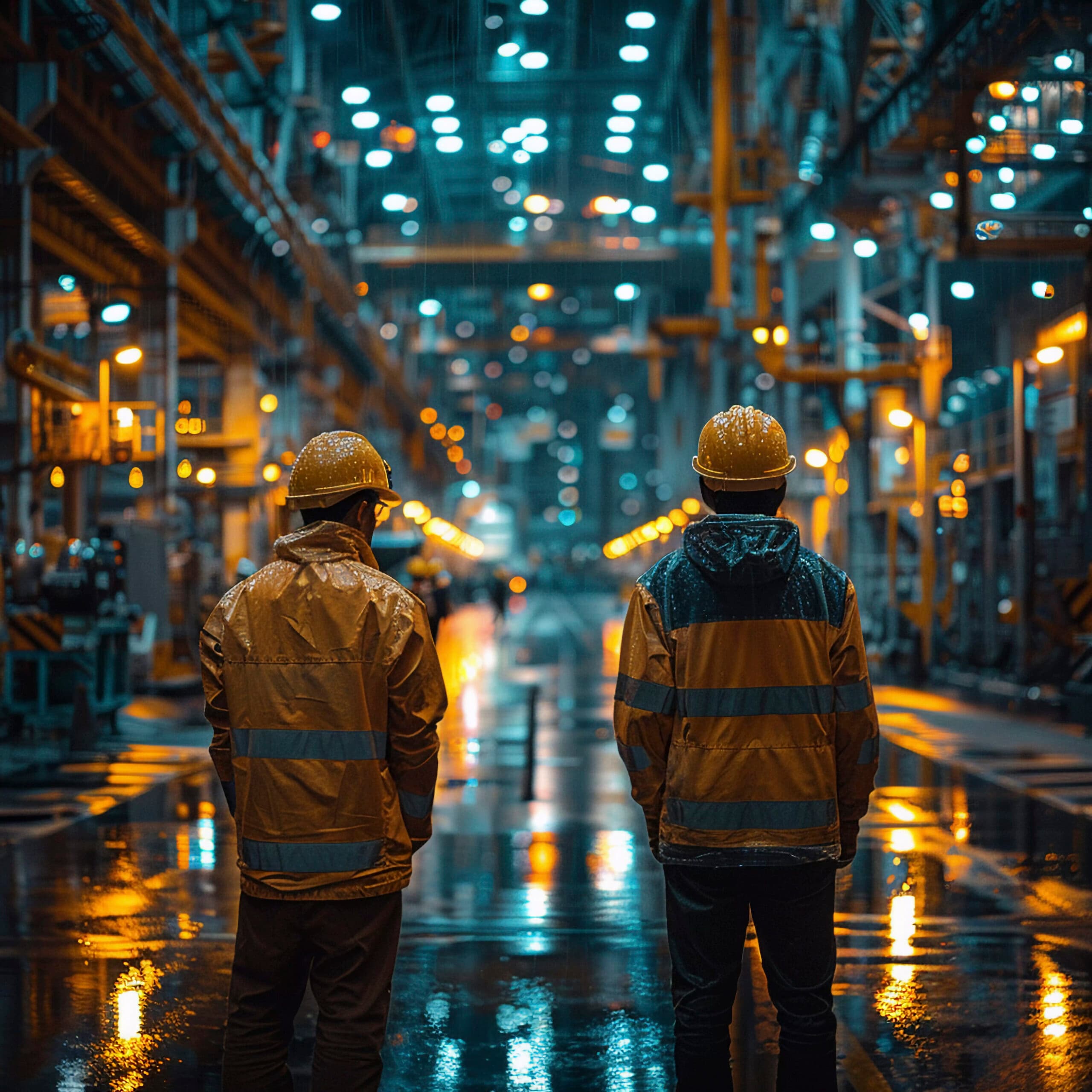Warehouse and logistics workers on shift